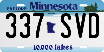 MN license plate 337SVD