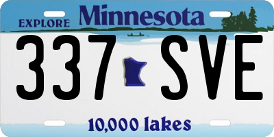 MN license plate 337SVE