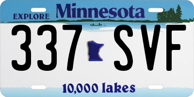 MN license plate 337SVF