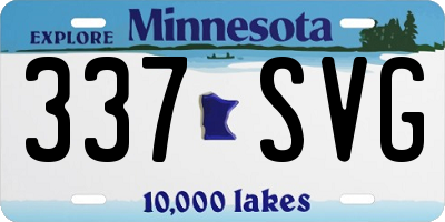 MN license plate 337SVG
