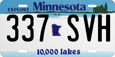 MN license plate 337SVH
