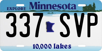 MN license plate 337SVP