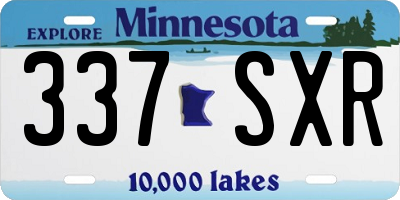 MN license plate 337SXR