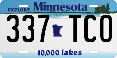 MN license plate 337TCO