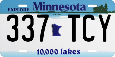 MN license plate 337TCY