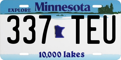 MN license plate 337TEU