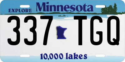 MN license plate 337TGQ