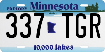 MN license plate 337TGR