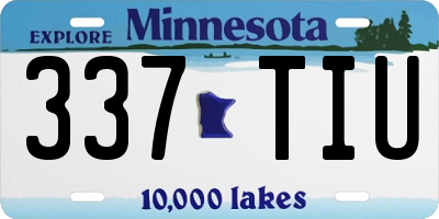 MN license plate 337TIU