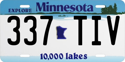 MN license plate 337TIV