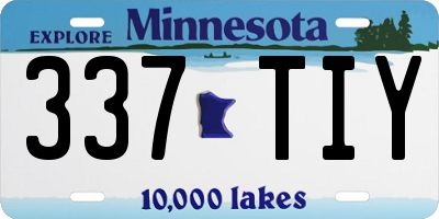 MN license plate 337TIY