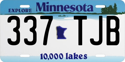 MN license plate 337TJB