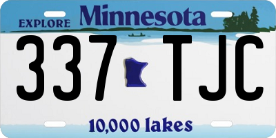 MN license plate 337TJC