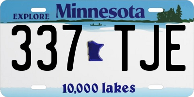 MN license plate 337TJE