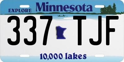 MN license plate 337TJF