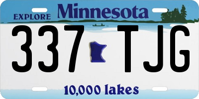 MN license plate 337TJG