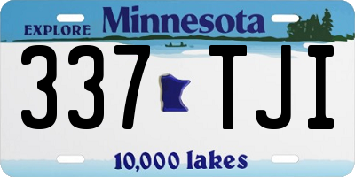 MN license plate 337TJI