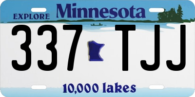 MN license plate 337TJJ