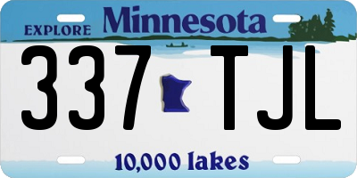 MN license plate 337TJL