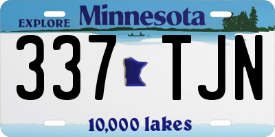MN license plate 337TJN