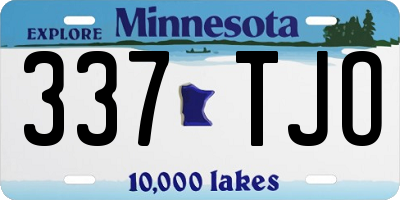 MN license plate 337TJO