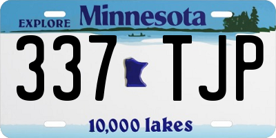 MN license plate 337TJP