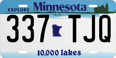 MN license plate 337TJQ