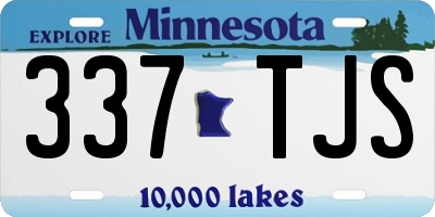 MN license plate 337TJS