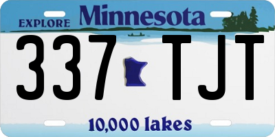 MN license plate 337TJT