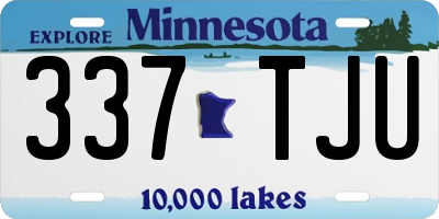 MN license plate 337TJU