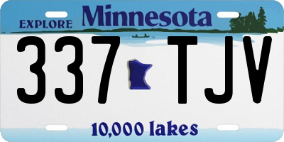 MN license plate 337TJV