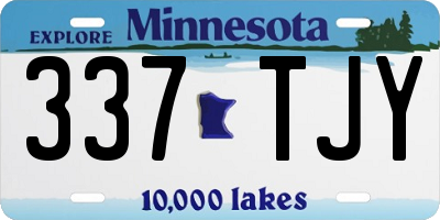 MN license plate 337TJY