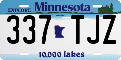 MN license plate 337TJZ