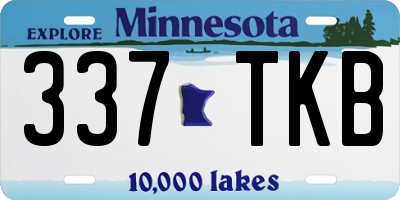 MN license plate 337TKB