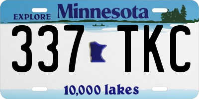 MN license plate 337TKC