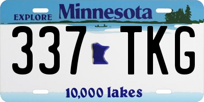 MN license plate 337TKG
