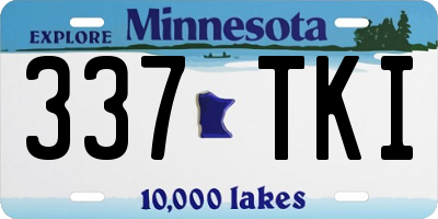 MN license plate 337TKI