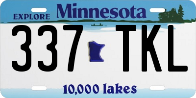 MN license plate 337TKL