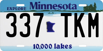 MN license plate 337TKM