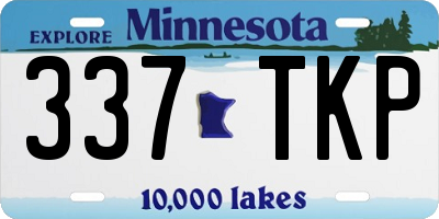 MN license plate 337TKP