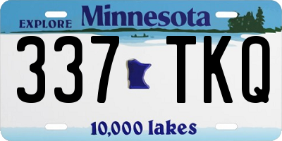 MN license plate 337TKQ