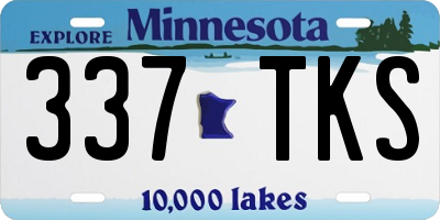 MN license plate 337TKS