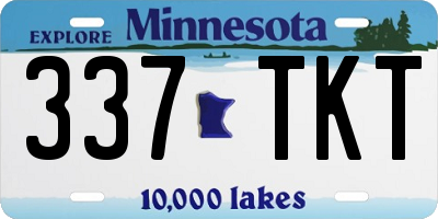 MN license plate 337TKT