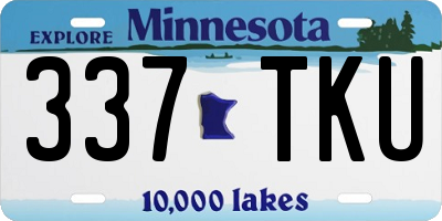 MN license plate 337TKU