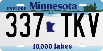 MN license plate 337TKV
