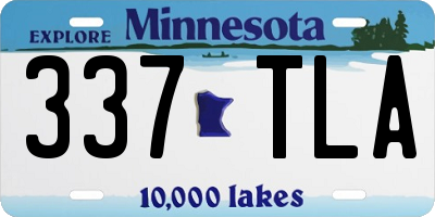 MN license plate 337TLA