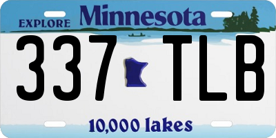 MN license plate 337TLB