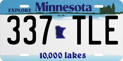 MN license plate 337TLE