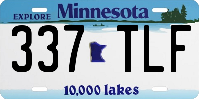 MN license plate 337TLF