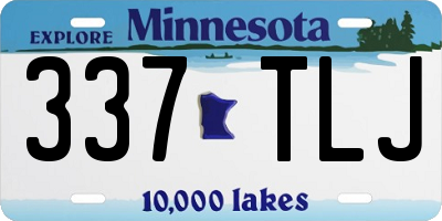 MN license plate 337TLJ